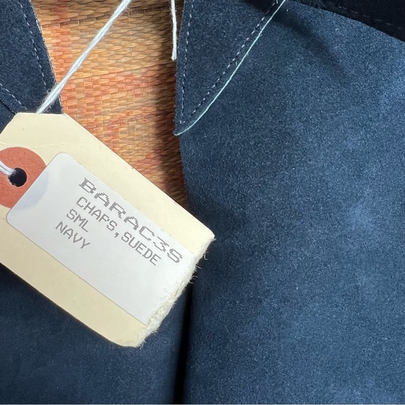 Vintage Navy Blue Suede Equestrian Chaps - Picture 5 of 9